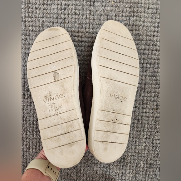 Vince Women's Dark Burgundy Suede Slip-Ons, Size US 9/ EUR 40 - Picture 11 of 14